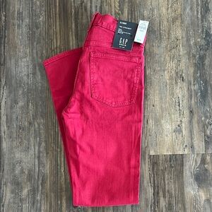 GAP Red Straight Leg Jeans Bold Fashion